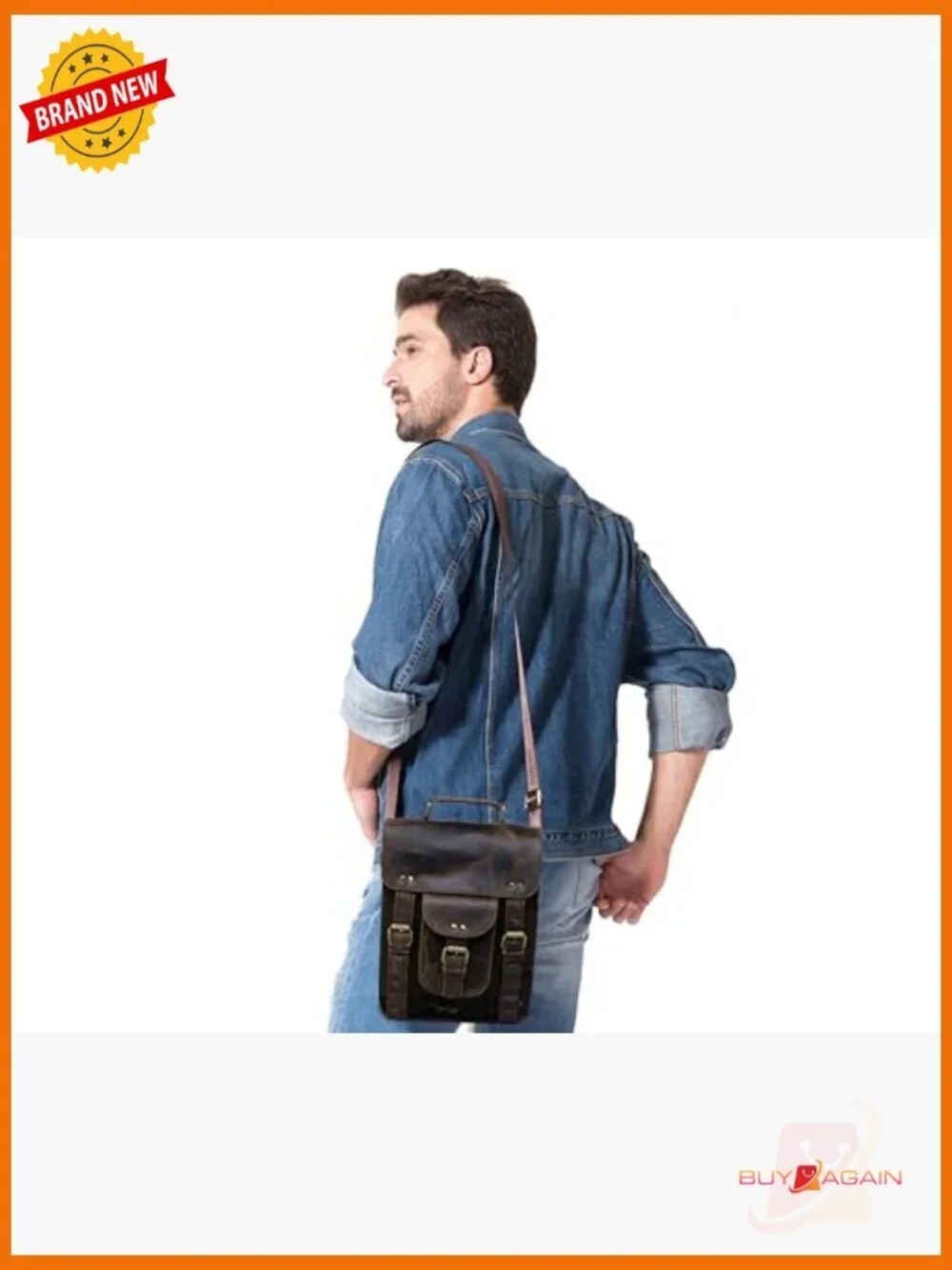 Genuine Leather Messenger Bag Vintage Laptop Crossbody Satchel for Work Travel